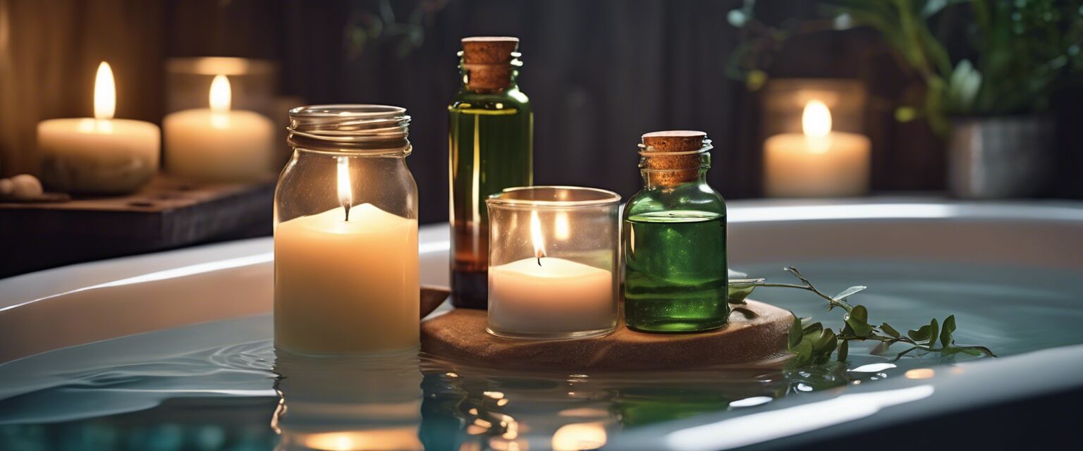 Relaxing bath with essential oils
