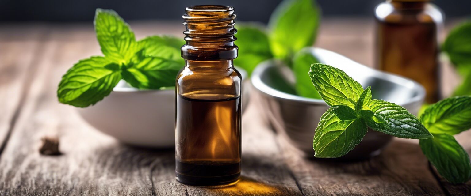 Diluting peppermint oil for pain relief
